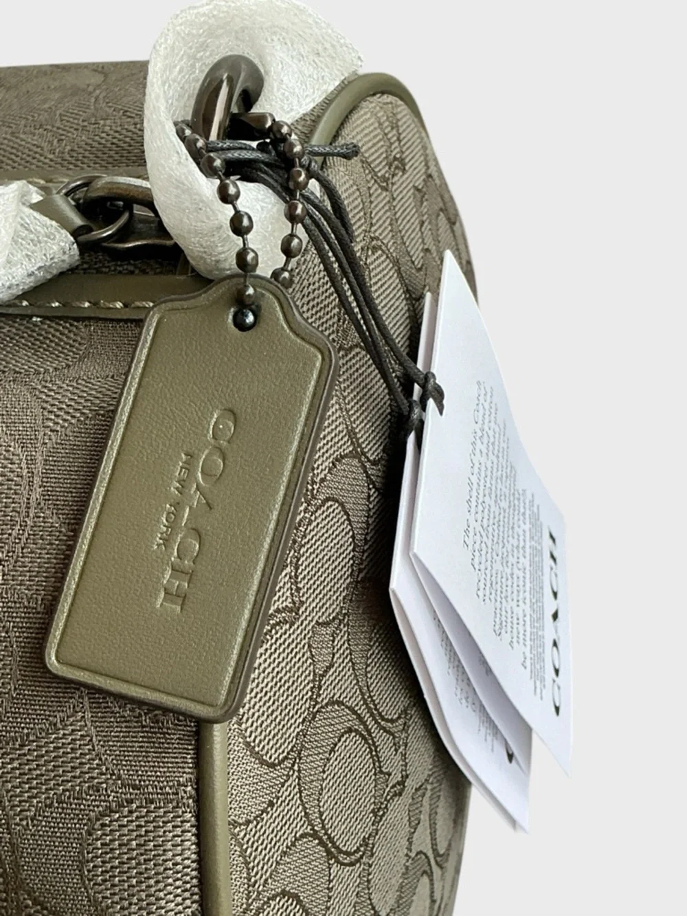Coach Theo Duffle Bag Signature Jacquard Olive Drab NWT CBF22 Compass